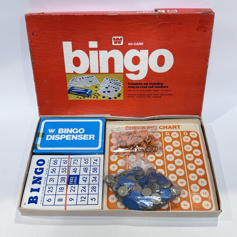Vintage Bingo 40-Card Game 1974 Western Publishing Complete